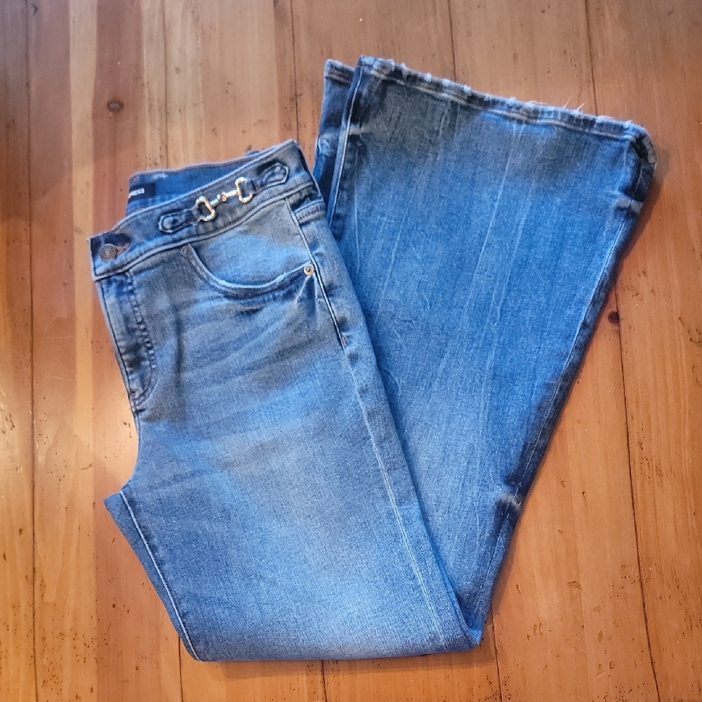 Express 70's Mid Rise Horsebit Jeans